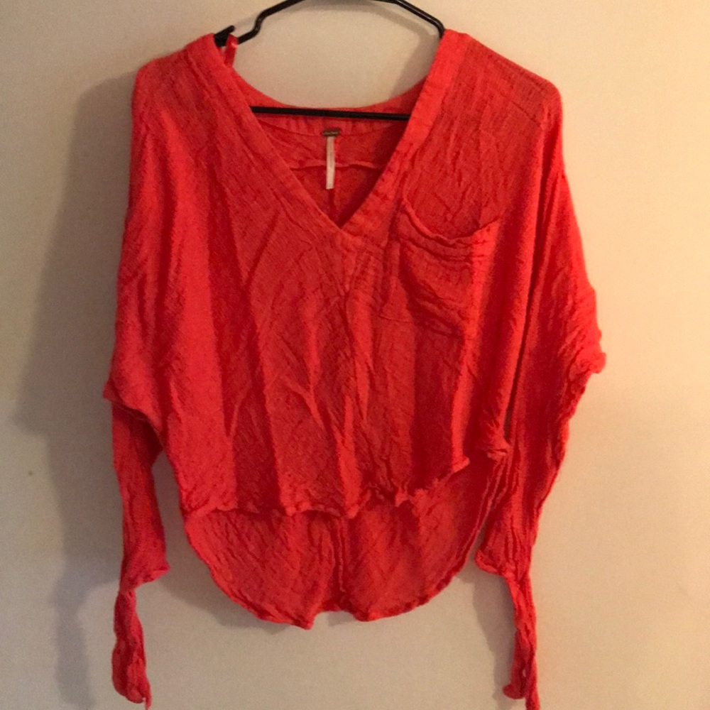 Free People Morning Dolman Sleeve Linen Blouse